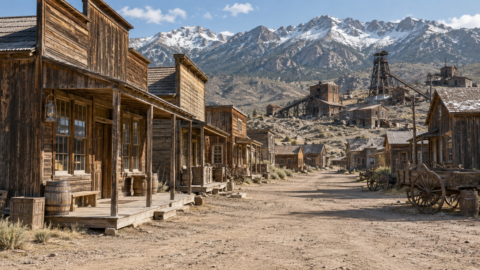 Illustrated historical reconstruction for Bodie Was Not Abandoned Overnight.